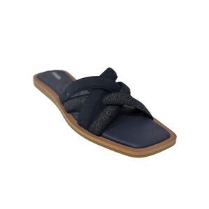 Vivaia Mayara Blue Square Open Toe Pillow Top Strappy Slide Sandals Womens 10